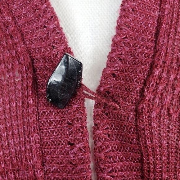 American Eagle Drape Hoodie Cardigan Hi Low Hem - Picture 4 of 13